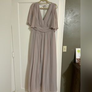 After Six bridesmaids gown in light gray. Worn once.